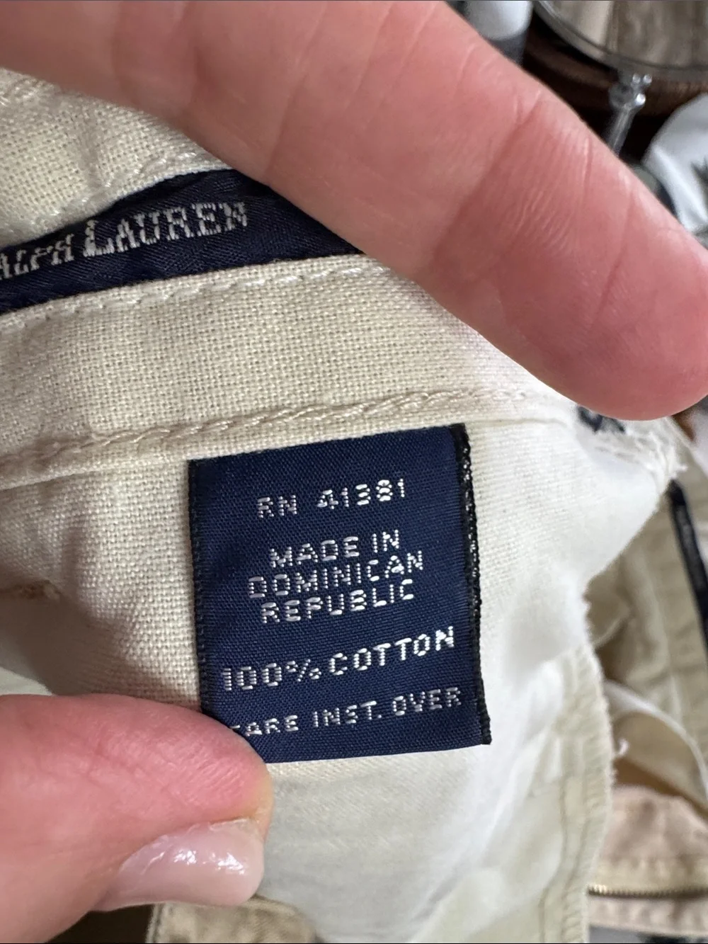 Polo Ralph Lauren Chino Andrew Pant Pleated Beige Khaki Men’s Approx. 40x29 - Picture 11 of 12